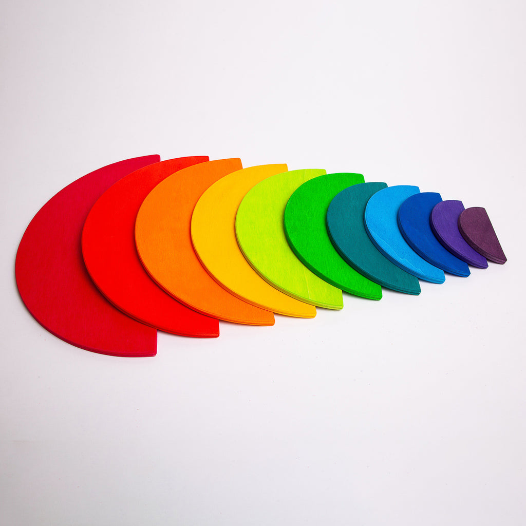 Rainbow Semi Circles - Grimm's Spiel & Holtz - The Acorn Store - Wooden Toy