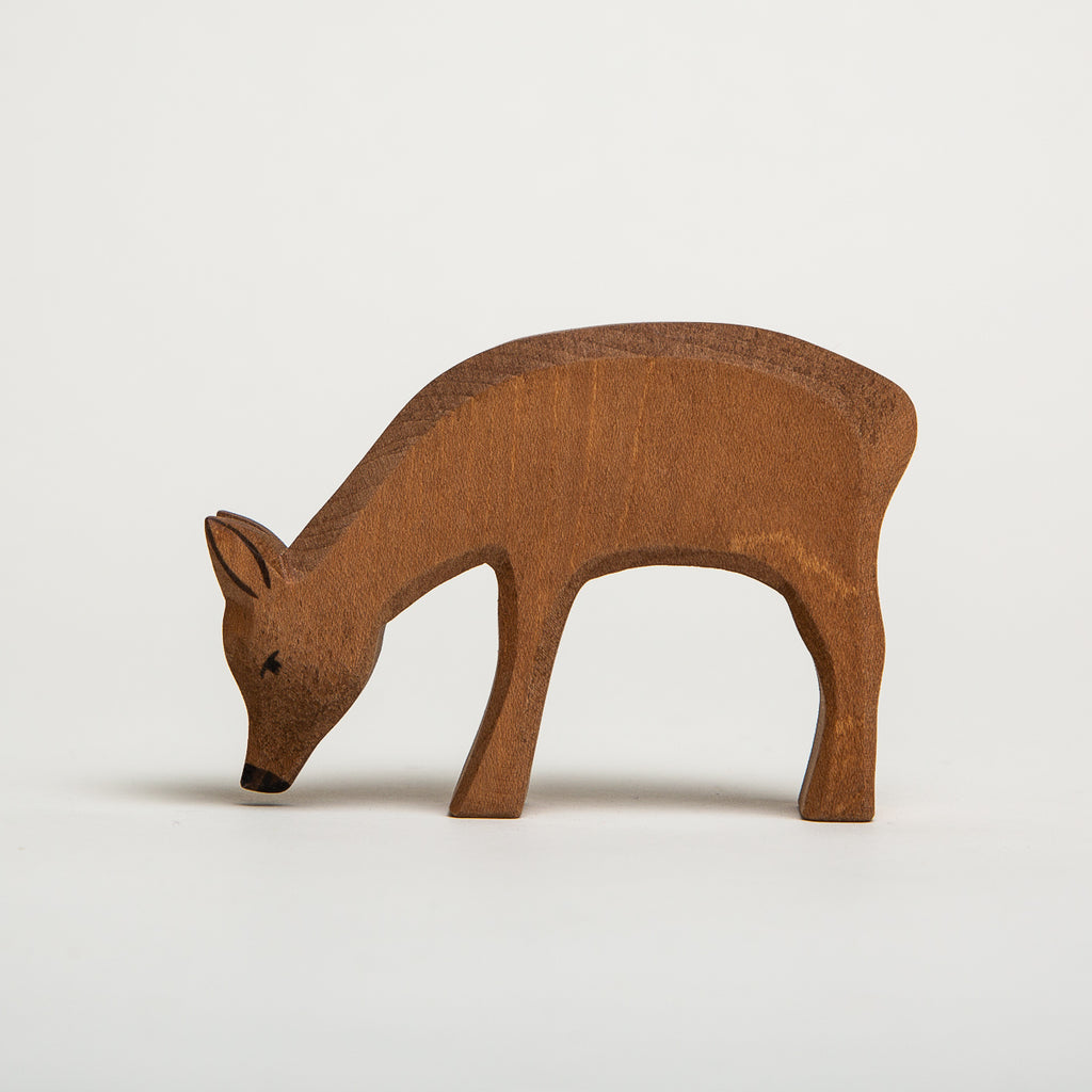 Deer Red Eating - Ostheimer Wooden Toys - The Acorn Store - Décor