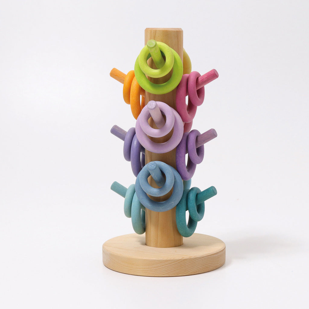 Building Rings Pastel - Grimm's Spiel & Holtz - The Acorn Store - Wooden Toys