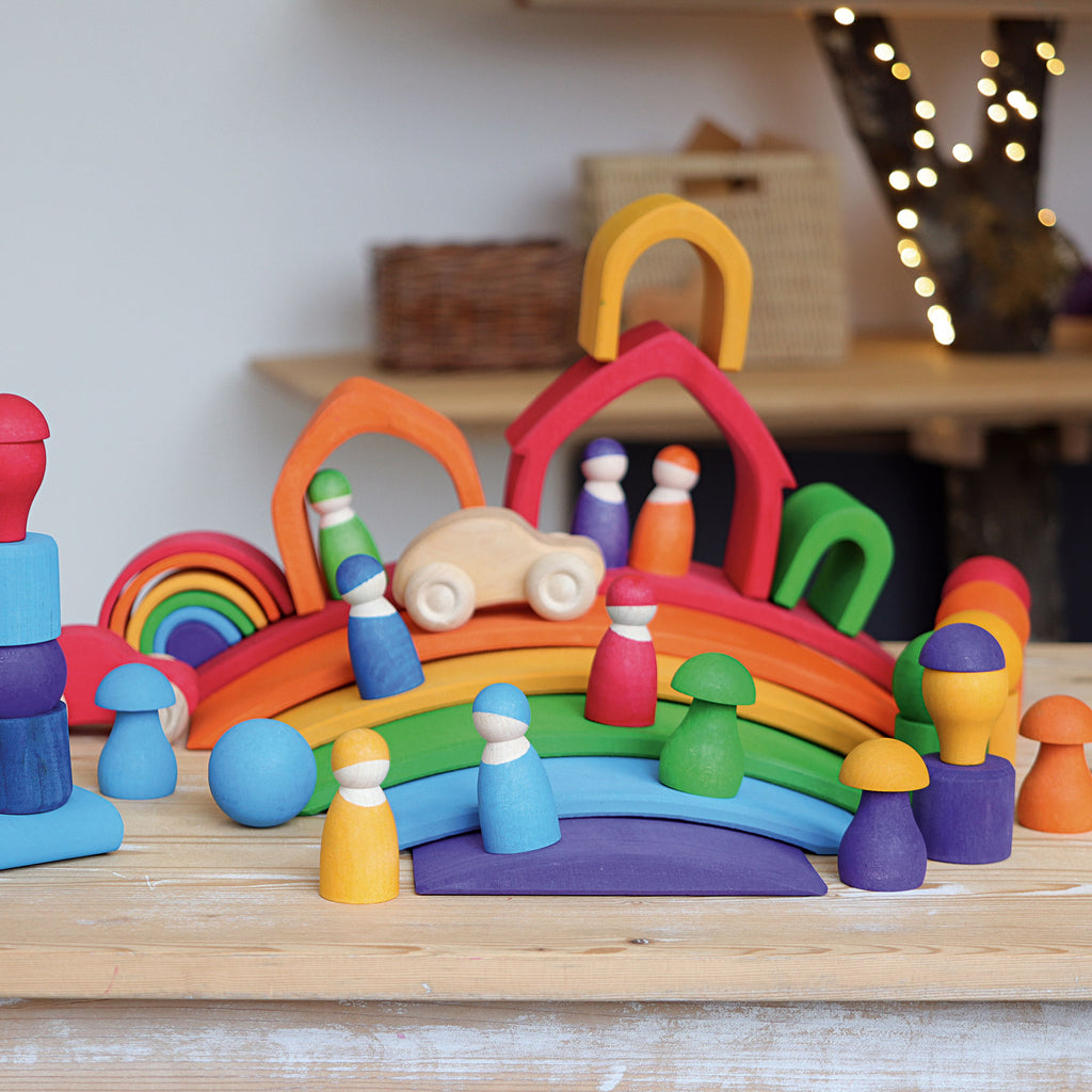 Rainbow Bridge - Grimm's Spiel & Holtz - The Acorn Store - Wooden Toy