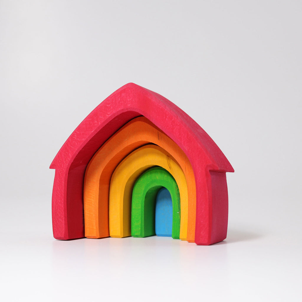 Colorful House - Grimm's Spiel & Holtz - The Acorn Store - Wooden Toy