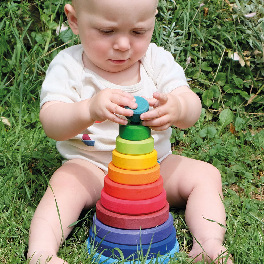 Conical Tower - Grimm's Spiel & Holtz - The Acorn Store - Wooden Toy