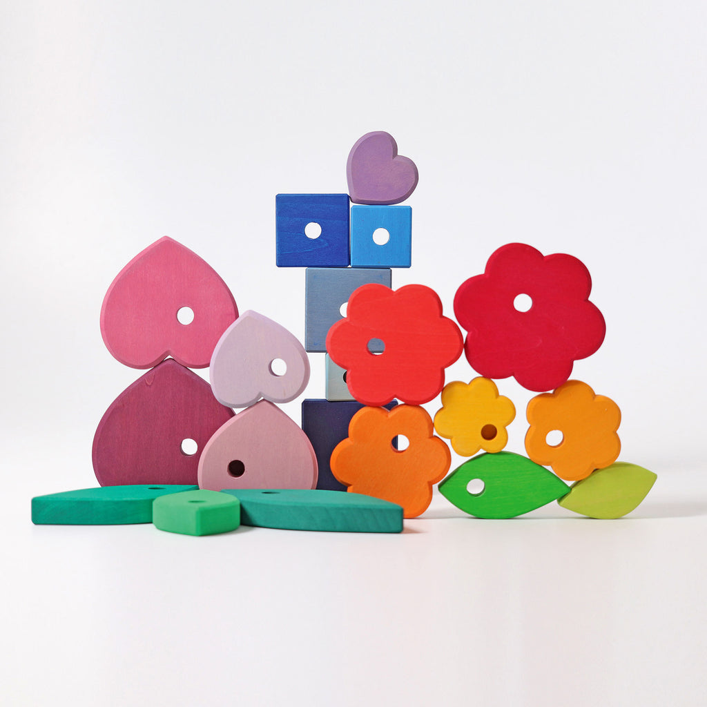 Stacking Game Shapes - Grimm's Spiel & Holtz - The Acorn Store - Wooden Toy
