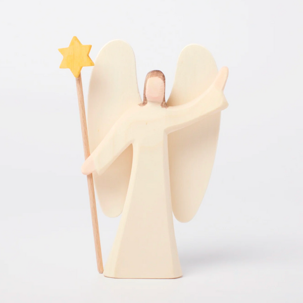 angel star 2009 置物　インテリア小物 Ostheimer Natural Wooden Figure Angel with Star - Mini (single
