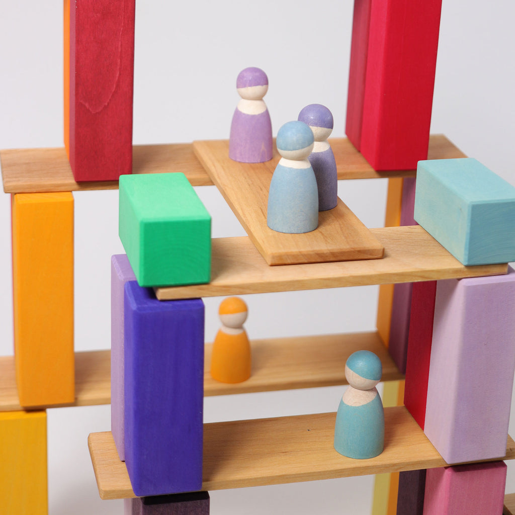 Pastel Rainbow Friends - Grimm's Spiel & Holtz - The Acorn Store - Wooden Toy
