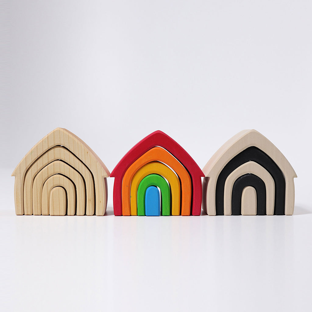 Colorful House - Grimm's Spiel & Holtz - The Acorn Store - Wooden Toy