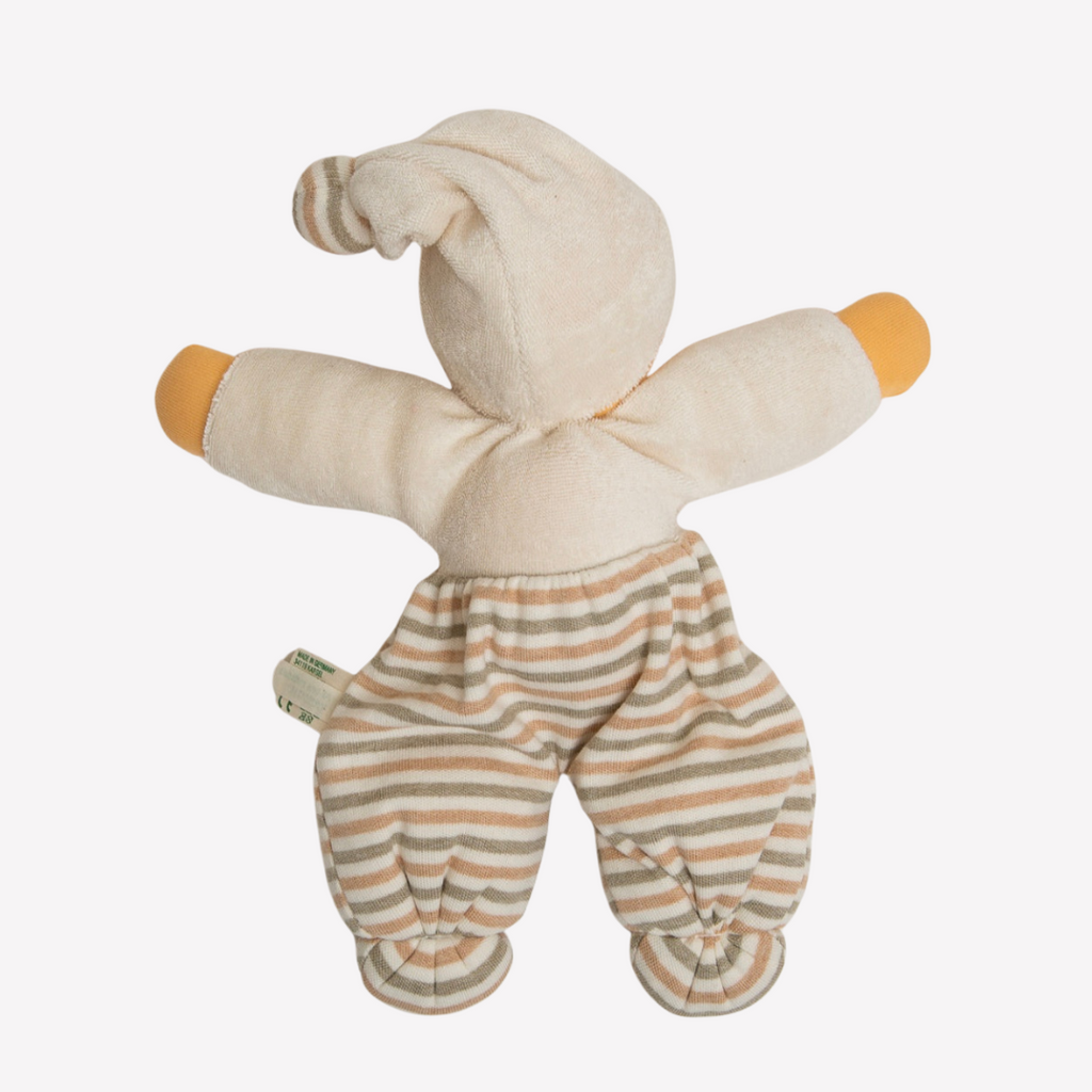 Nanchen Natur Organic Cotton and Organic Wool - Mopschen -  Lovey / Sleeping Doll Sweet, soft, cuddly and perfect for baby. Lovingly handmade to be just right for tiny hands to grasp and hold. Soothing, cozy, wonderfully soft and adorable to look at. Great at home or on the go and a perfect gift! Each sold separately.