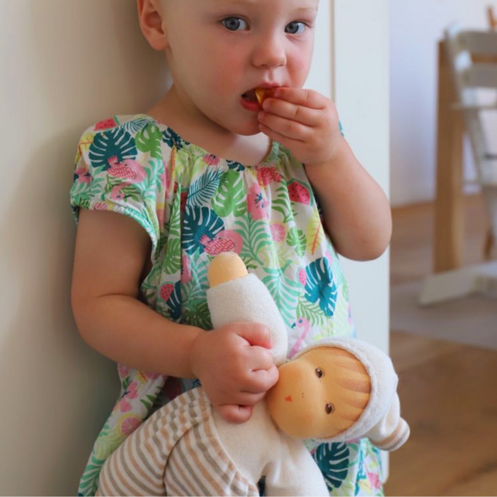 Nanchen Natur Organic Cotton and Organic Wool - Mopschen -  Lovey / Sleeping Doll Sweet, soft, cuddly and perfect for baby. Lovingly handmade to be just right for tiny hands to grasp and hold. Soothing, cozy, wonderfully soft and adorable to look at. Great at home or on the go and a perfect gift! Each sold separately.