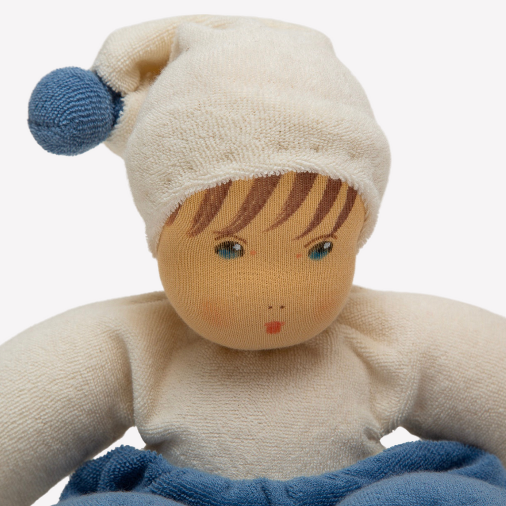 Nanchen Natur Organic Cotton and Organic Wool - Mopschen -  Lovey / Sleeping Doll Sweet, soft, cuddly and perfect for baby. Lovingly handmade to be just right for tiny hands to grasp and hold. Soothing, cozy, wonderfully soft and adorable to look at. Great at home or on the go and a perfect gift! Each sold separately.