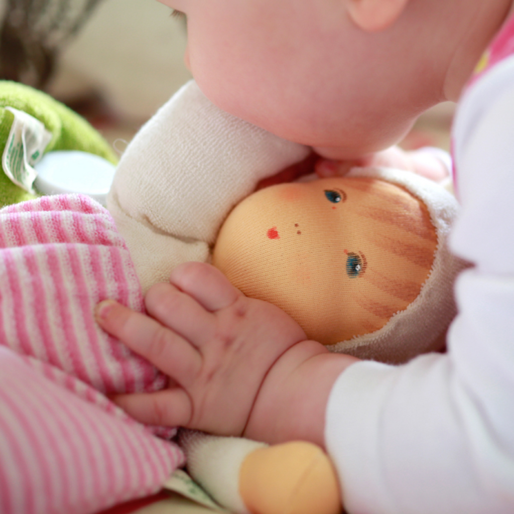 Nanchen Natur Organic Cotton and Organic Wool - Mopschen -  Lovey / Sleeping Doll Sweet, soft, cuddly and perfect for baby. Lovingly handmade to be just right for tiny hands to grasp and hold. Soothing, cozy, wonderfully soft and adorable to look at. Great at home or on the go and a perfect gift! Each sold separately.