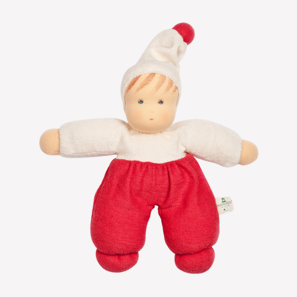 Nanchen Natur Organic Cotton and Organic Wool - Mopschen -  Lovey / Sleeping Doll Sweet, soft, cuddly and perfect for baby. Lovingly handmade to be just right for tiny hands to grasp and hold. Soothing, cozy, wonderfully soft and adorable to look at. Great at home or on the go and a perfect gift! Each sold separately.