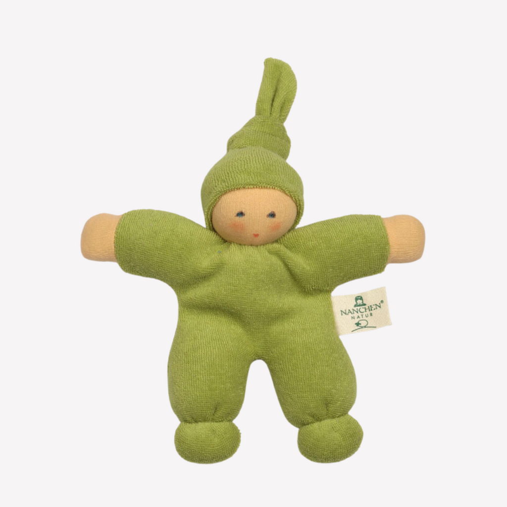 Sweet, soft, cuddly and perfect for baby. Lovingly handmade to be just right for tiny hands to grasp and hold. Wonderfully soft and adorable to look at. Great at home or on the go and a perfect gift! Each sold separately. Organic Cotton and organic wool