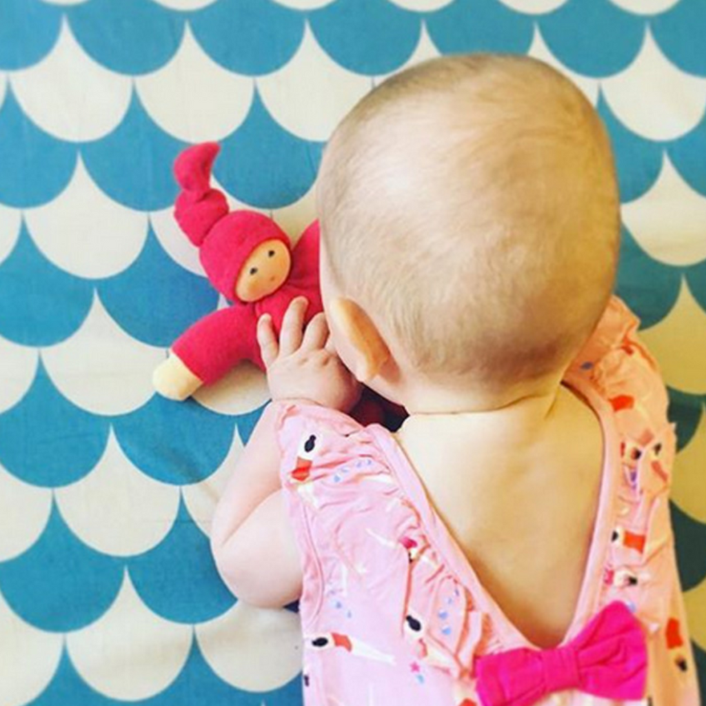Sweet, soft, cuddly and perfect for baby. Lovingly handmade to be just right for tiny hands to grasp and hold. Wonderfully soft and adorable to look at. Great at home or on the go and a perfect gift! Each sold separately. Organic Cotton and organic wool