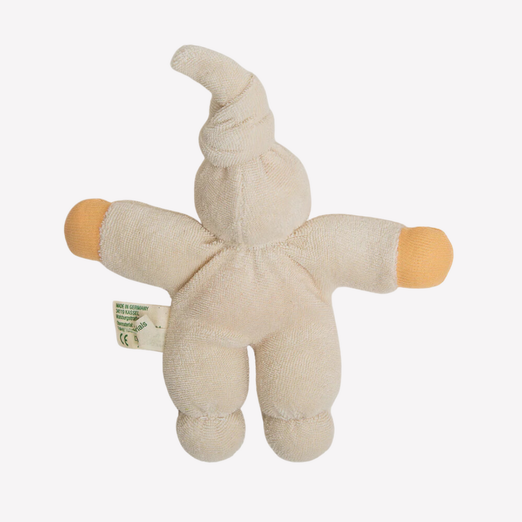 Sweet, soft, cuddly and perfect for baby. Lovingly handmade to be just right for tiny hands to grasp and hold. Wonderfully soft and adorable to look at. Great at home or on the go and a perfect gift! Each sold separately. Organic Cotton and organic wool