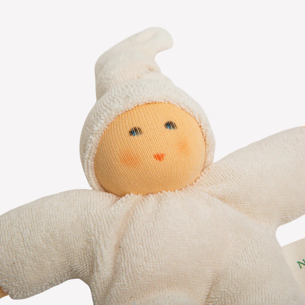 Sweet, soft, cuddly and perfect for baby. Lovingly handmade to be just right for tiny hands to grasp and hold. Wonderfully soft and adorable to look at. Great at home or on the go and a perfect gift! Each sold separately. Organic Cotton and organic wool
