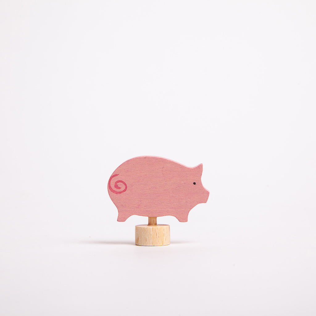 Decorative Figure Pink Pig - Grimm's Spiel & Holtz - The Acorn Store - Décor
