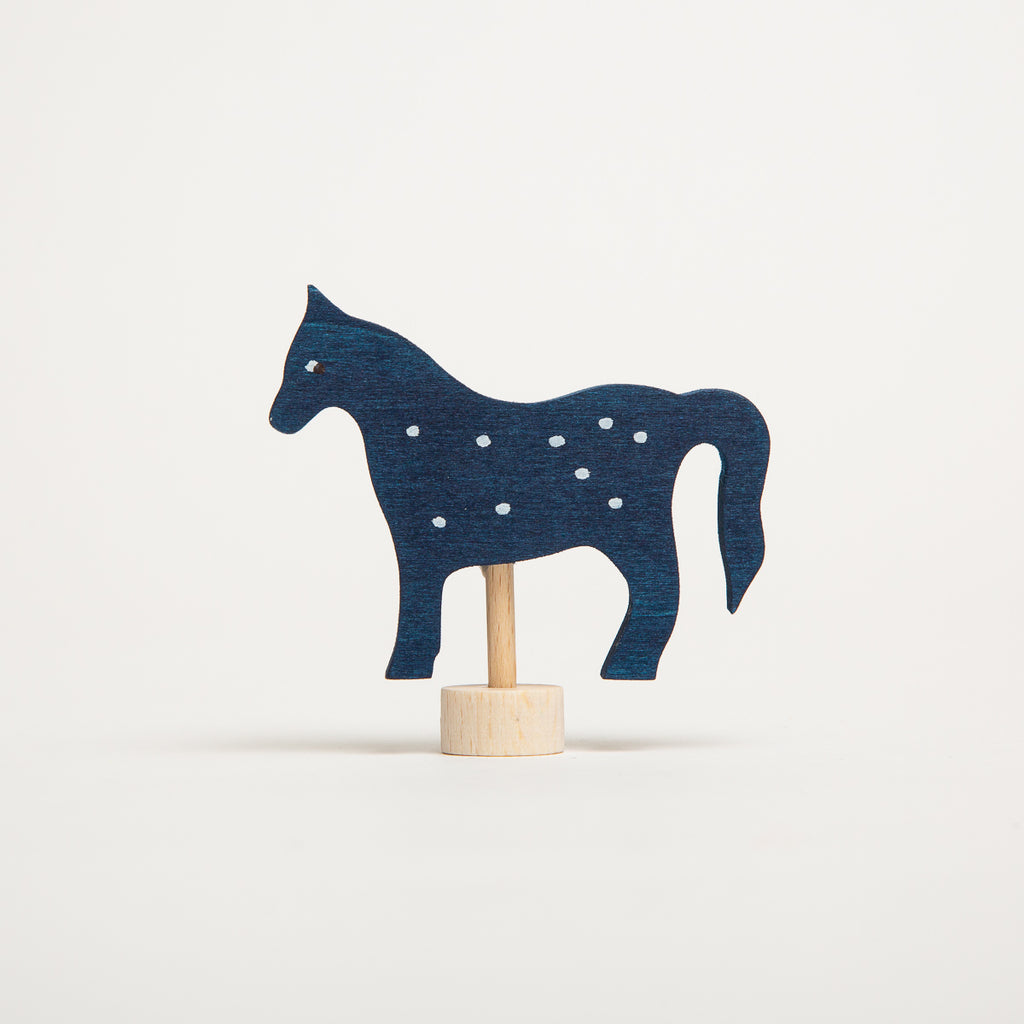 Decorative Figure Blue Horse - Grimm's Spiel & Holtz - The Acorn Store - Décor