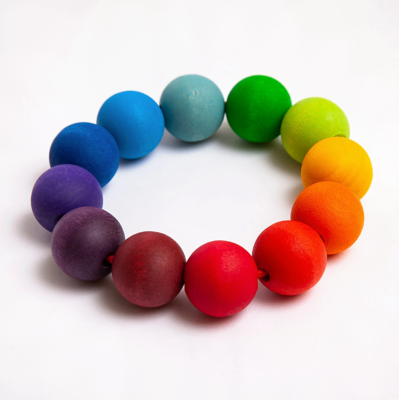 Rainbow Bead Ring - Grimm's Spiel & Holtz - The Acorn Store - Décor