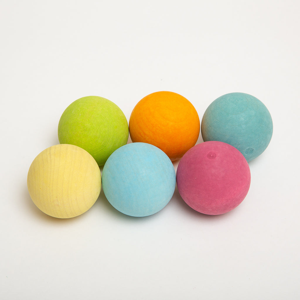 Pastel Balls - Grimm's Spiel & Holtz - The Acorn Store - Wooden Toy