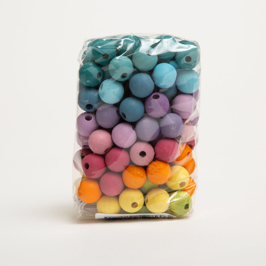 120 Small Wooden Beads - Grimm's Spiel & Holtz - The Acorn Store - Décor
