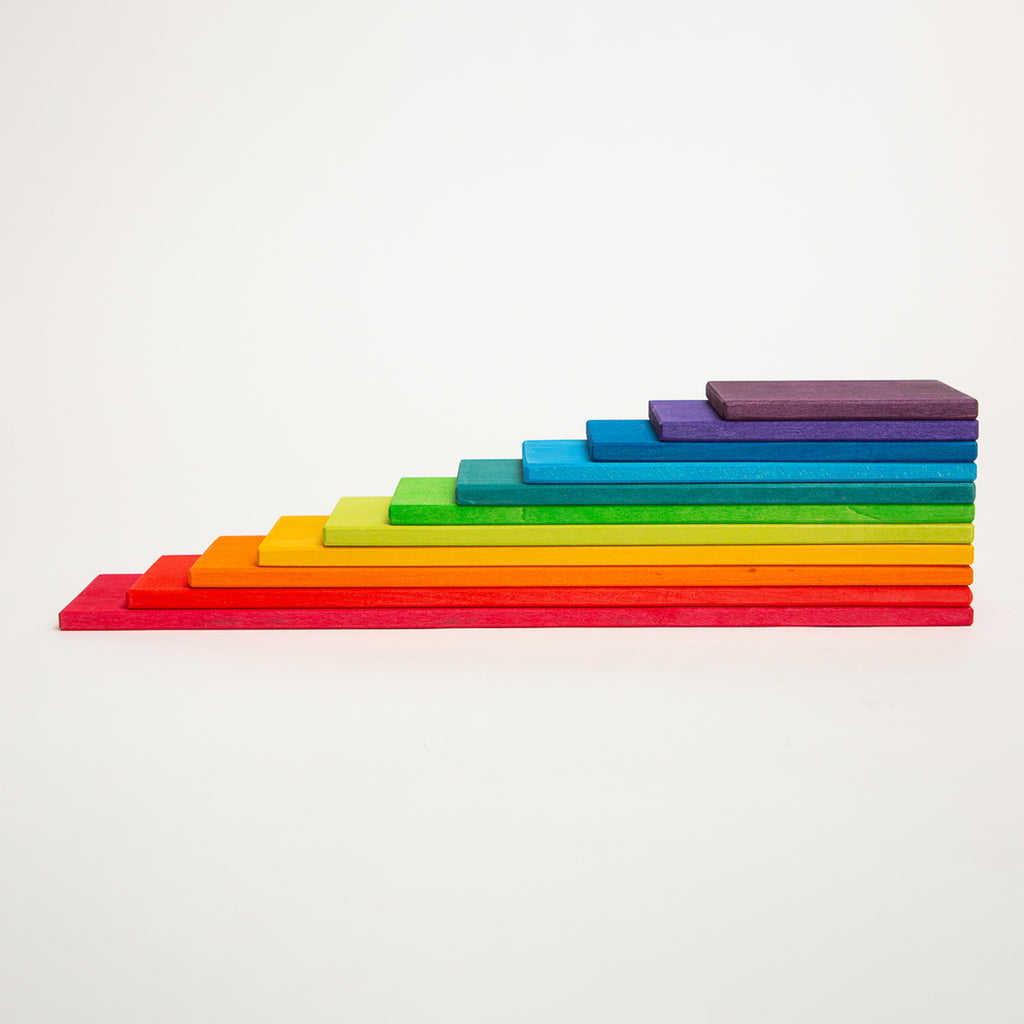 Rainbow Building Boards - Grimm's Spiel & Holtz - The Acorn Store - Wooden Toy
