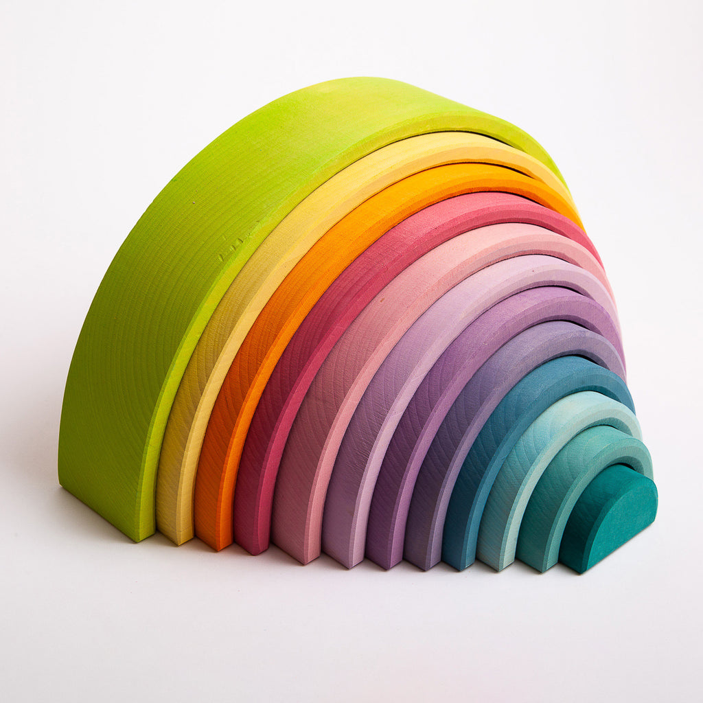 Large Rainbow Pastel - Grimm's Spiel & Holtz - The Acorn Store - Wooden Toy
