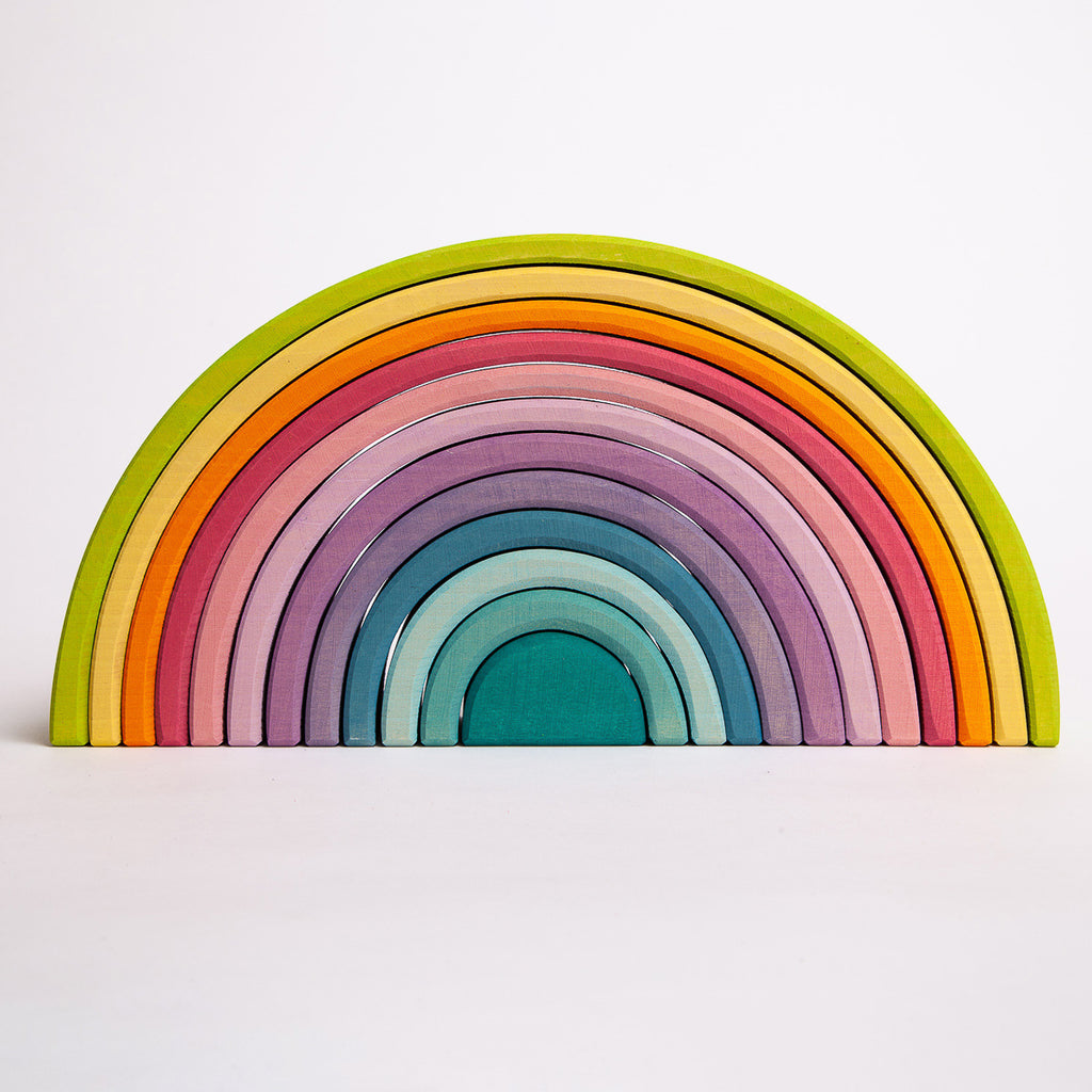Large Rainbow Pastel - Grimm's Spiel & Holtz - The Acorn Store - Wooden Toy