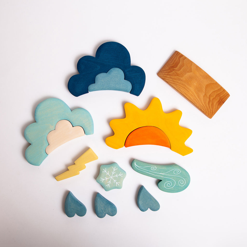 Building Set Weather - Grimm's Spiel & Holtz - The Acorn Store - Wooden Toy