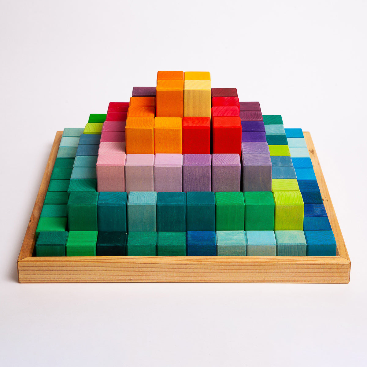 Grimms Wooden Colorful Stepped Pyramid Small – The Acorn Store