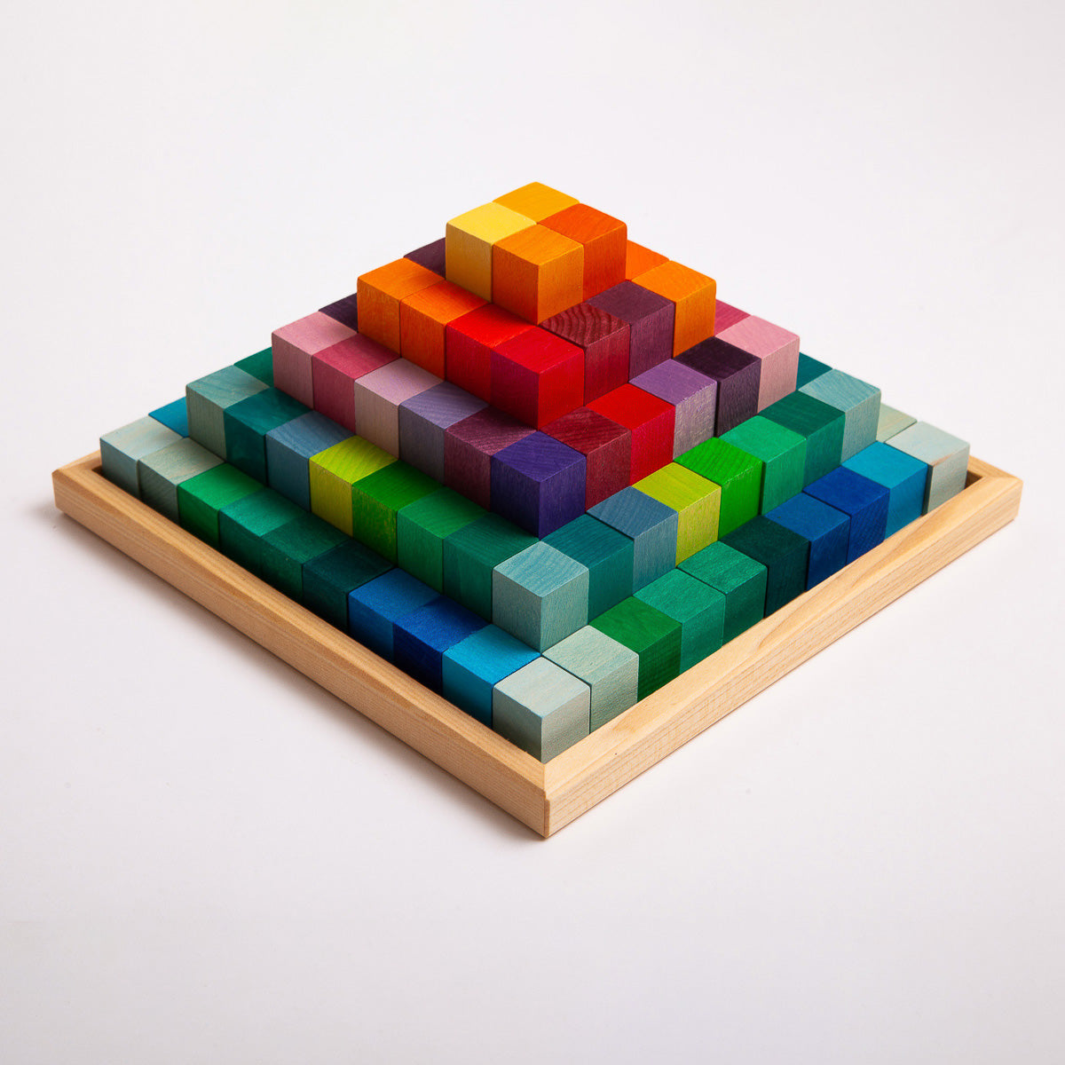 Grimms Wooden Colorful Stepped Pyramid Large – The Acorn Store