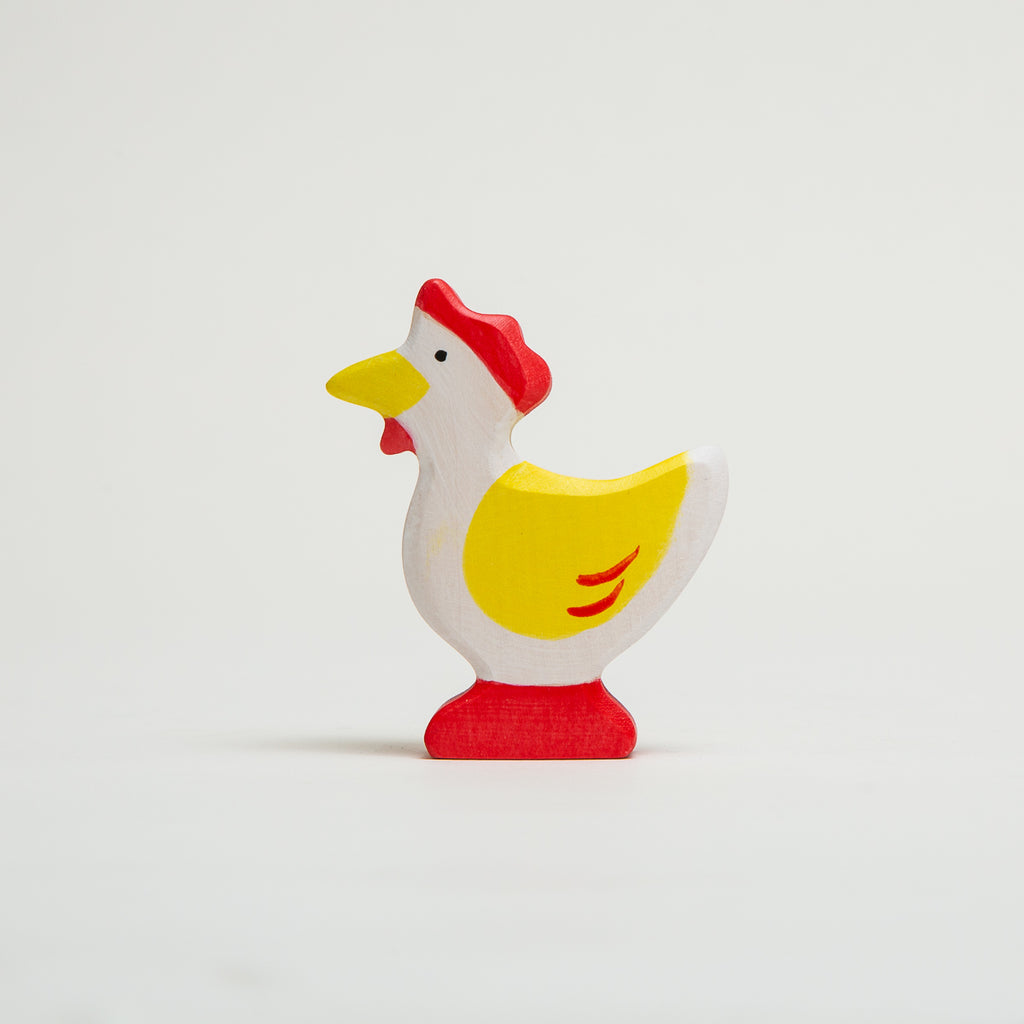 Hen with Yellow Feather - Holztiger - The Acorn Store - Décor