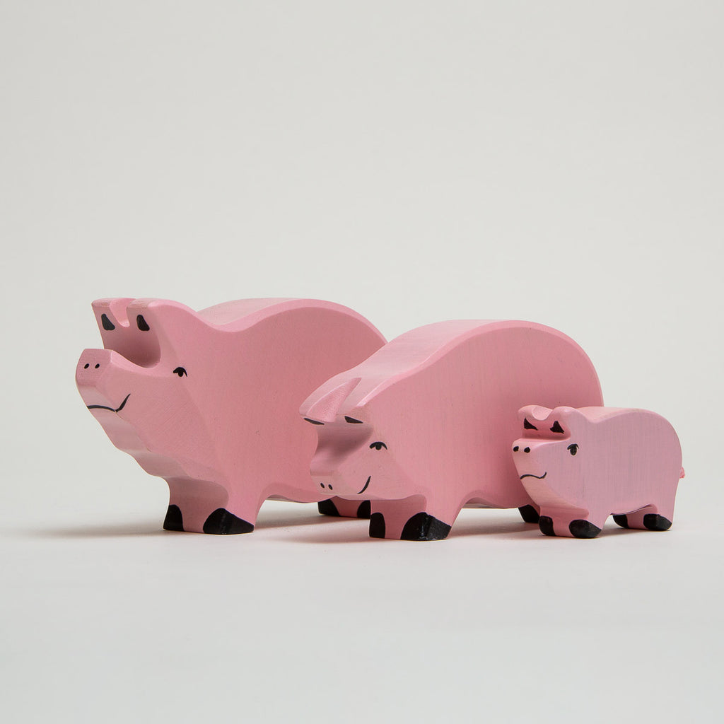 Piglet Standing - Pink - Holztiger - The Acorn Store - Décor