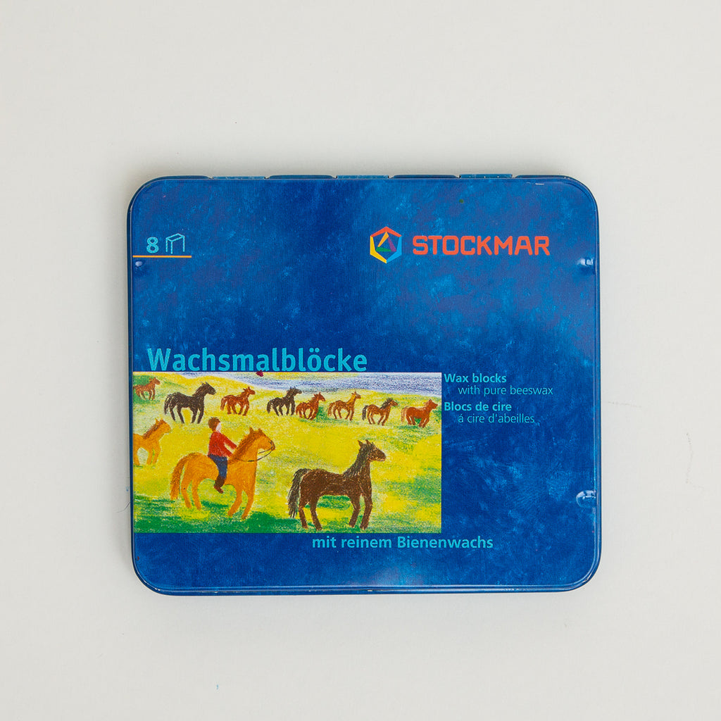 Stockmar Wax Block Crayons Waldorf Tin Case - 8 Assorted - Mercurius - The Acorn Store - Décor