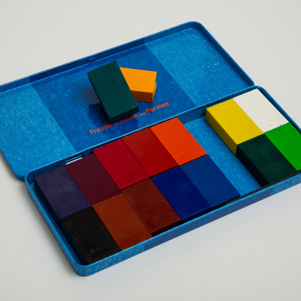 Stockmar Wax Block Crayons Tin Case - 16 Assorted - Mercurius - The Acorn Store - Décor