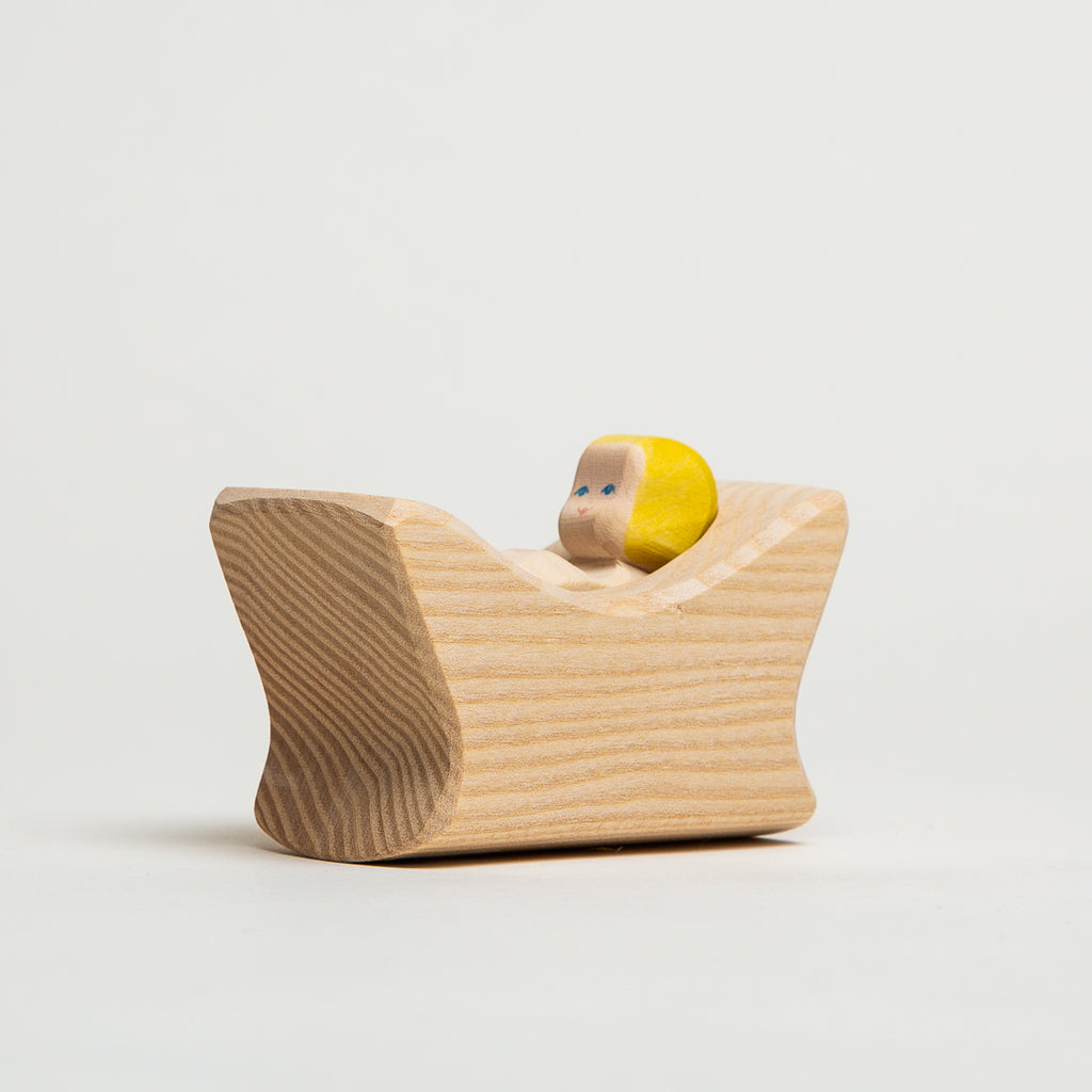 Child in Crib - Blonde Hair - Ostheimer Wooden Toys - The Acorn Store - Décor