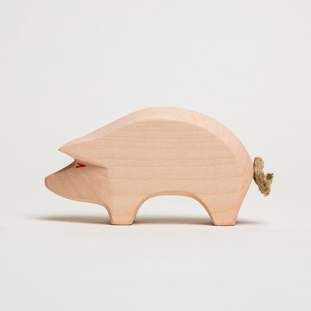 Pig Head Low - Ostheimer Wooden Toys - The Acorn Store - Décor