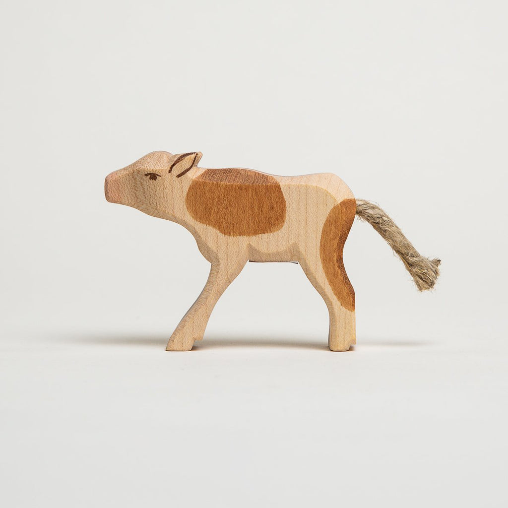 Calf Drinking - Brown - Ostheimer Wooden Toys - The Acorn Store - Décor