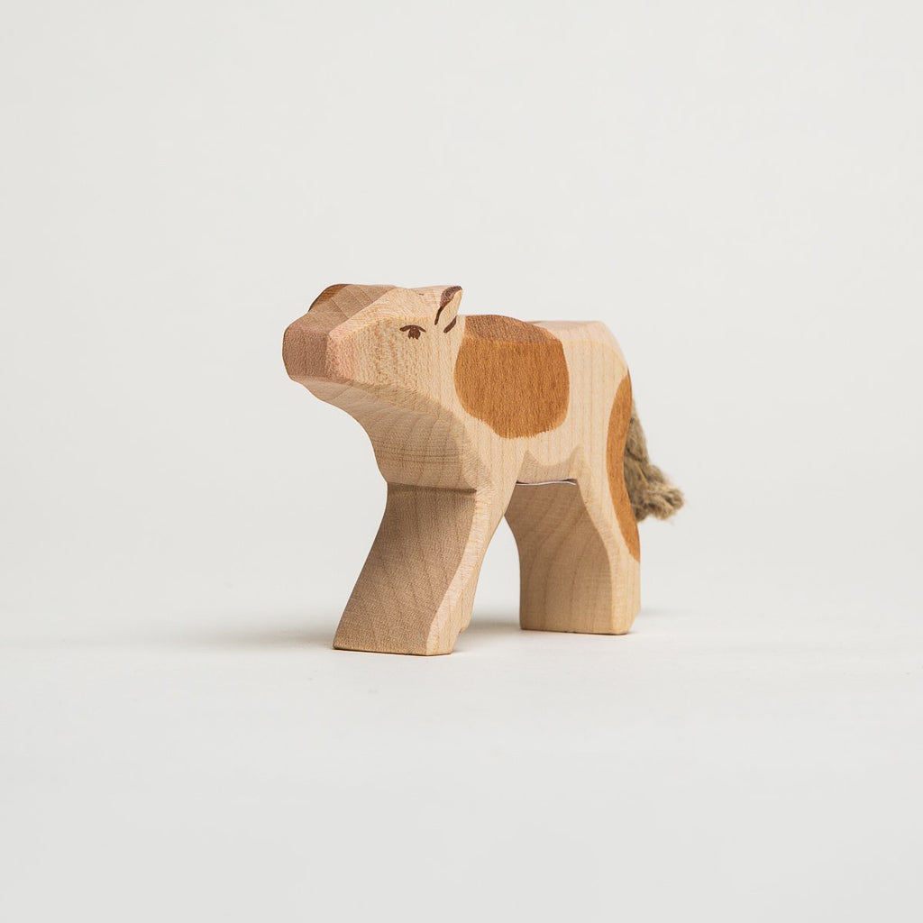 Calf Drinking - Brown - Ostheimer Wooden Toys - The Acorn Store - Décor