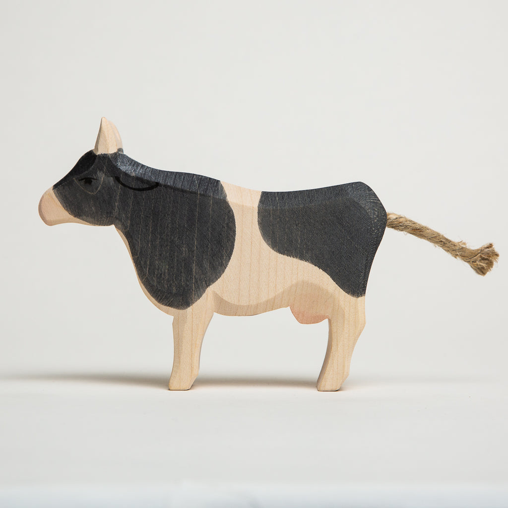 Cow Black and White - Standing - Ostheimer Wooden Toys - The Acorn Store - Décor