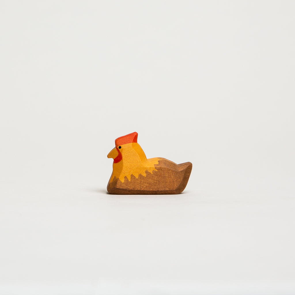 Hen Brown on Nest - Ostheimer Wooden Toys - The Acorn Store - Décor