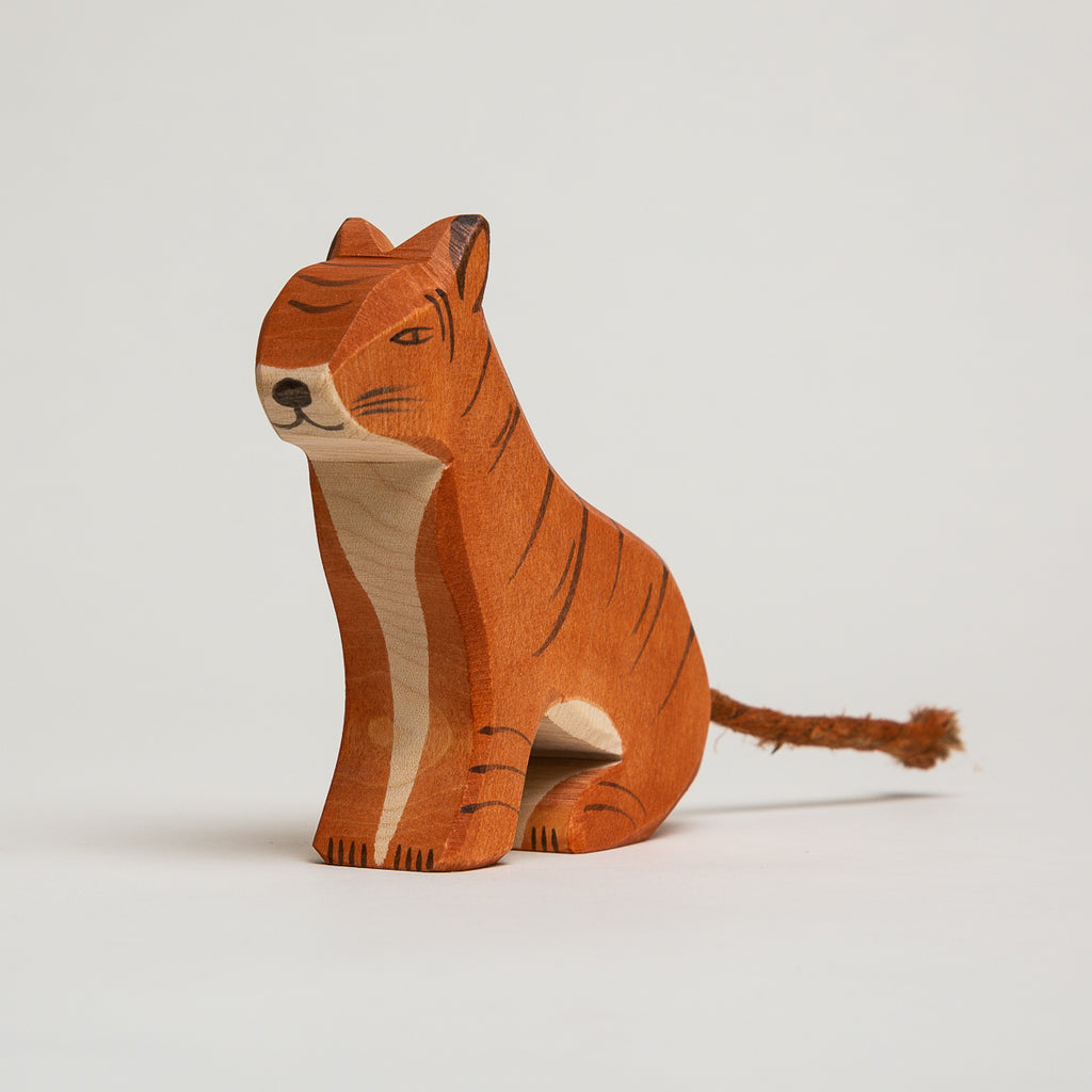 Tiger Sitting - Ostheimer Wooden Toys - The Acorn Store - Décor