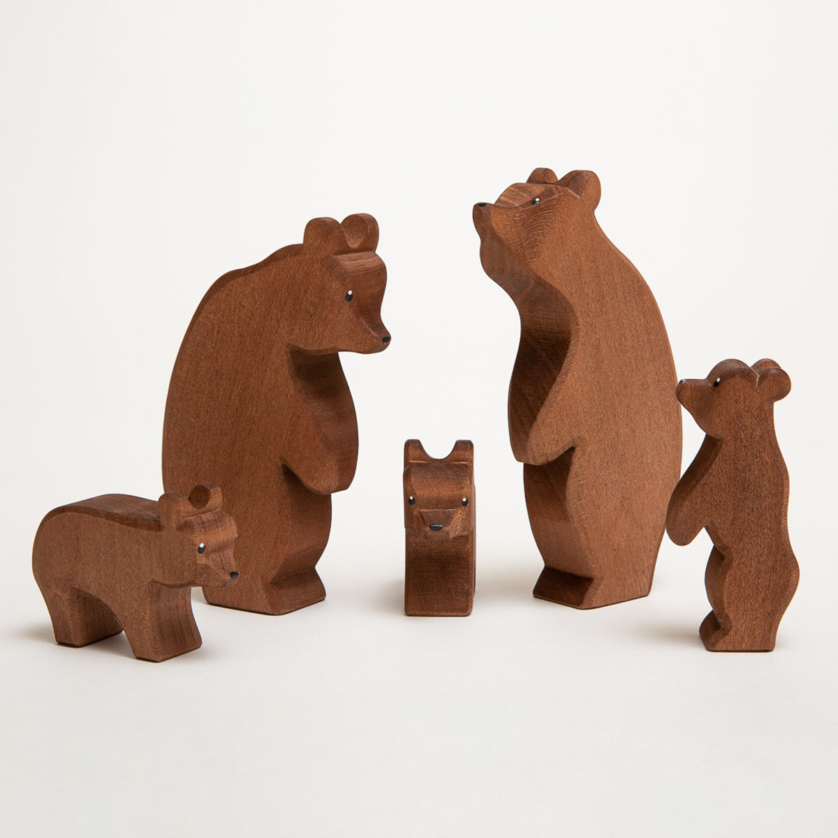 Ostheimer Natural Wooden Figure -Bear Sitting - Small – The Acorn
