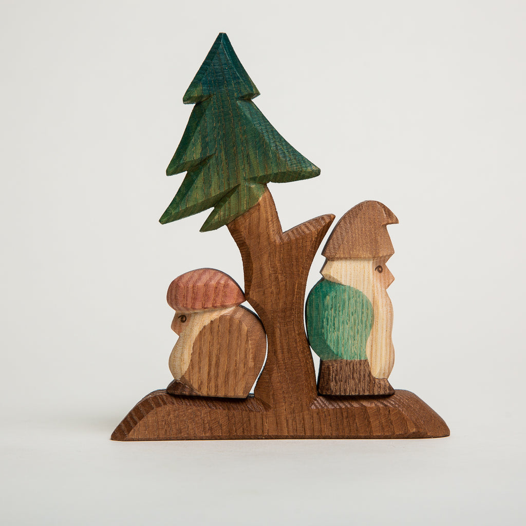 Fir Tree with Dwarves - Ostheimer Wooden Toys - The Acorn Store - Décor
