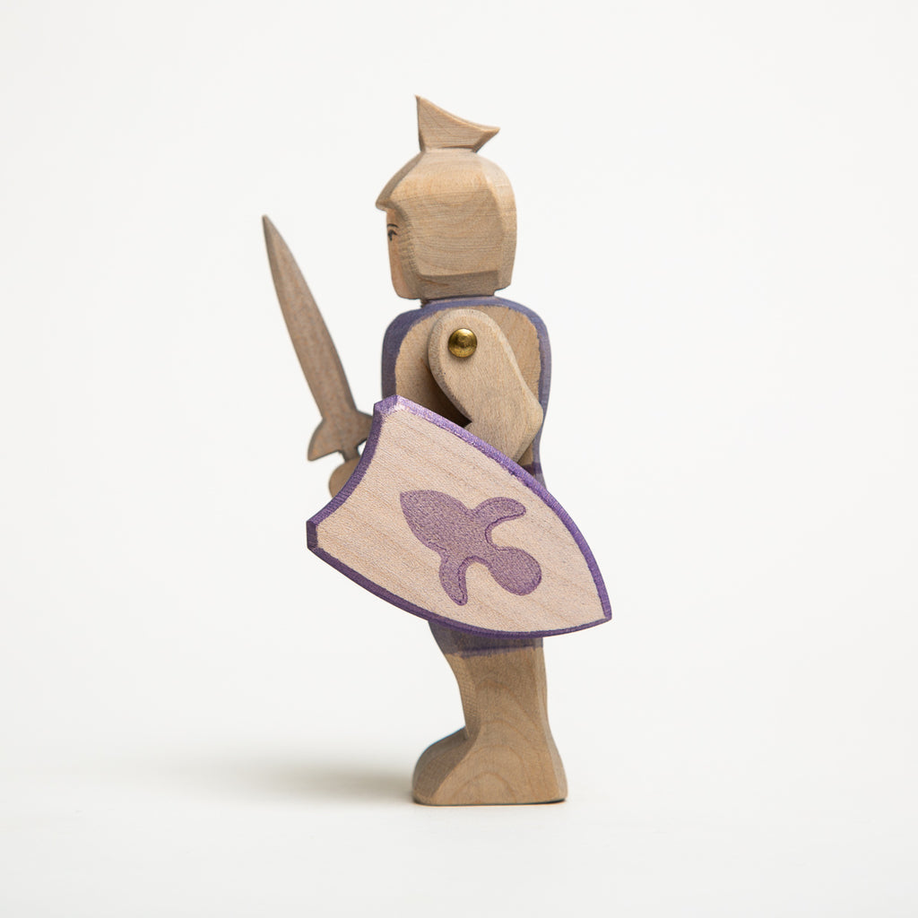 Knight Standing - Blue - Ostheimer Wooden Toys - The Acorn Store - Décor