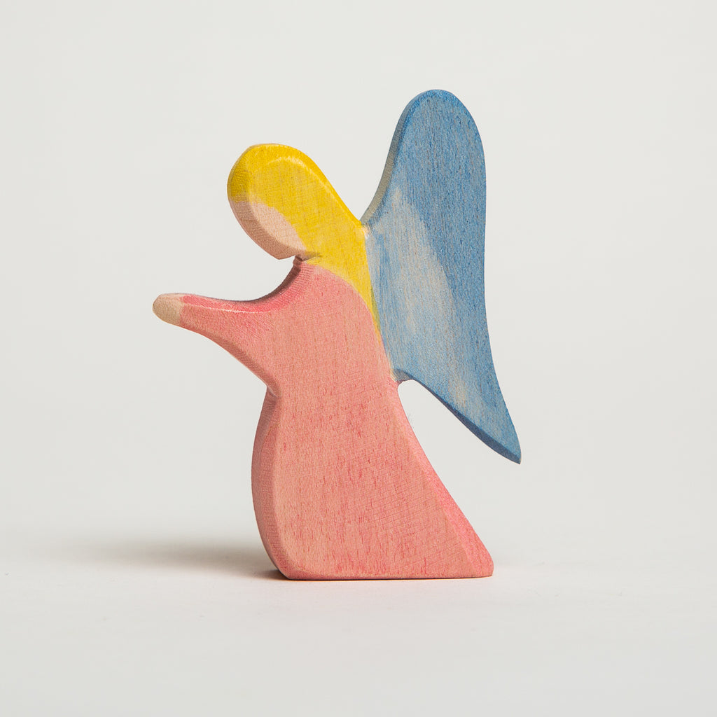 Angel Kneeling Red - Ostheimer Wooden Toys - The Acorn Store - Décor