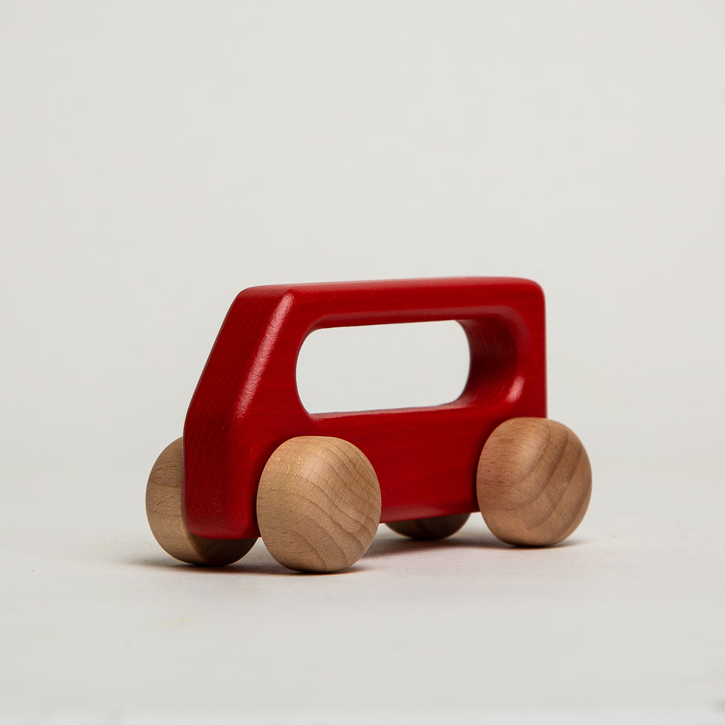 Bus Small Red - Ostheimer Wooden Toys - The Acorn Store - Décor