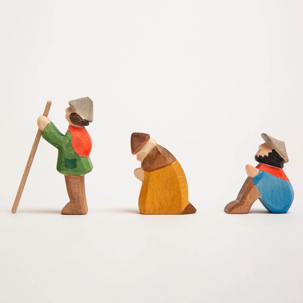 Three Shepherds (set of 3 in wood box) - Ostheimer Wooden Toys - The Acorn Store - Décor