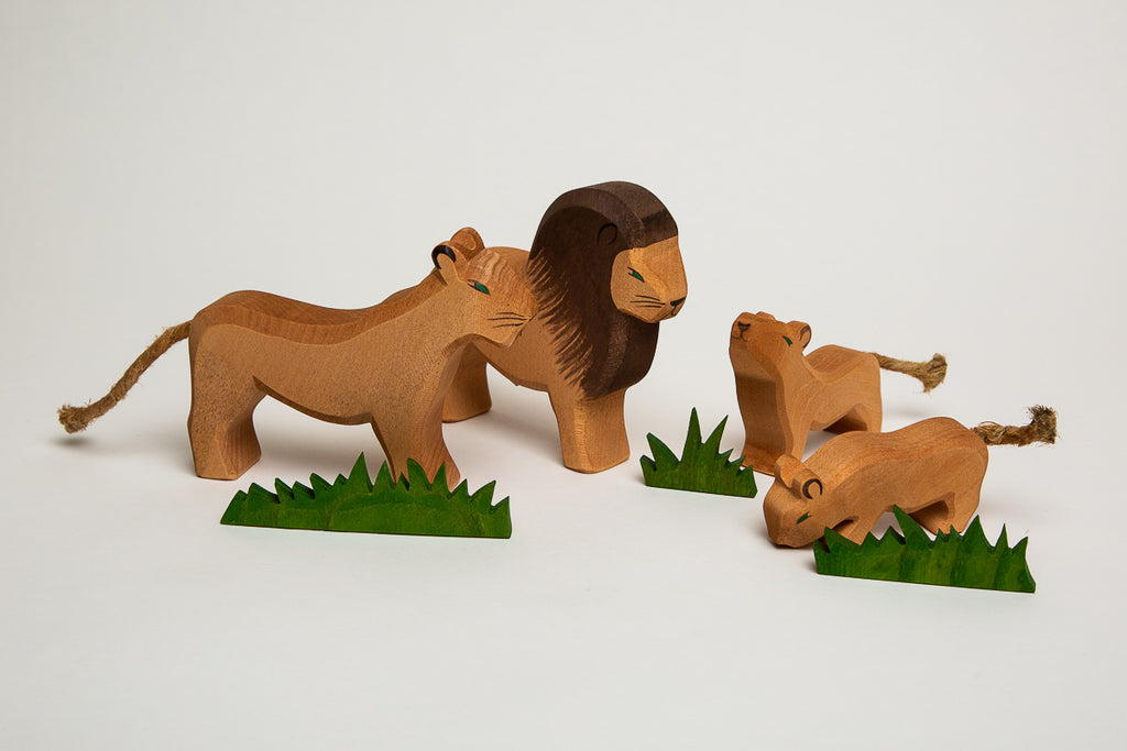 Lion Small Head Low - Ostheimer Wooden Toys - The Acorn Store - Décor